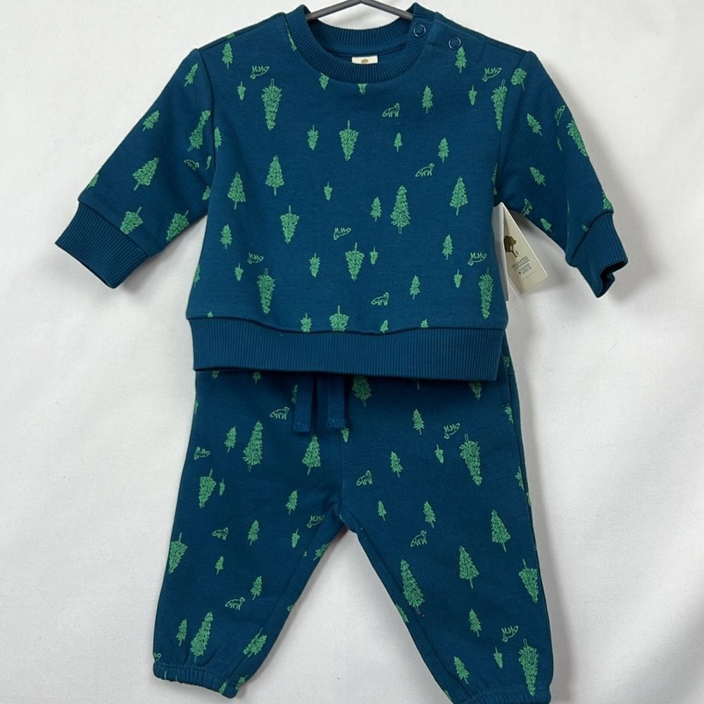 Tucker and Tate Blue Evergreen woods 2 piece sweatsuit NWT